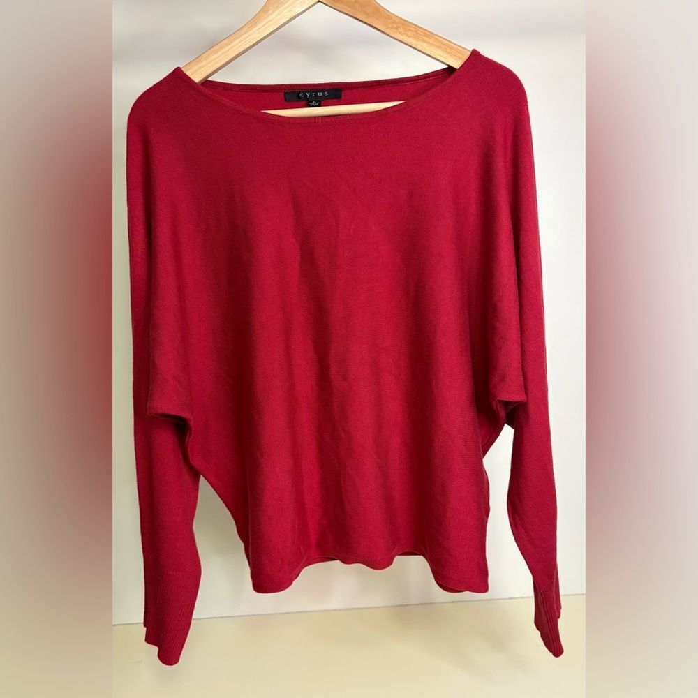 NWT Cyrus Red Long Sleeve Sweater sz L